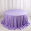Premium Polyester 132" Round Tablecloth Lavender Lilac - Seamless 220GSM Wrinkle-Resistant Table Cover