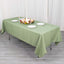 Premium Polyester 60"x102" Rectangle Tablecloth Dusty Sage Green - Durable 220GSM Wrinkle-Resistant Table Cover