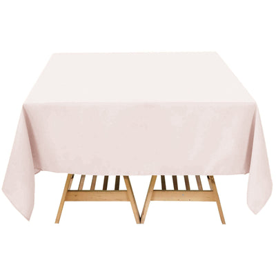 Premium Polyester Square Tablecloth 70"x70" Blush 220GSM Wrinkle-Resistant Table Cover