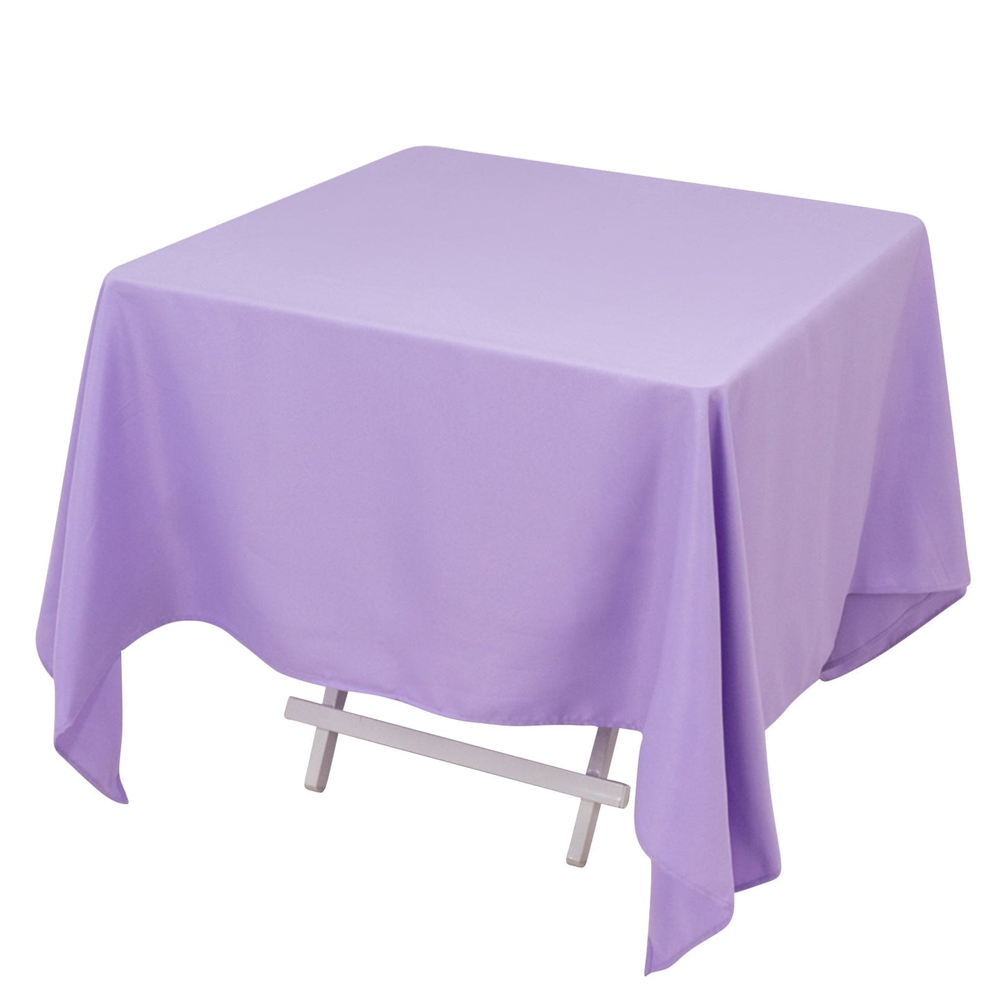 Premium Polyester Square Tablecloth 70"x70" Lavender Lilac 220GSM Wrinkle-Resistant Table Cover