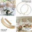 Round Wedding Arch Table Centerpiece Metal Gold - Hoop Wreath Tabletop Decor for Receptions 24"