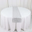 Plastic Woven Vinyl 13"x6ft Table Runner Metallic Silver - Non-Slip & Reversible Tabletop Decor