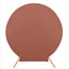 7.5ft Terracotta (Rust) Round Spandex Fit Party Backdrop Stand Cover