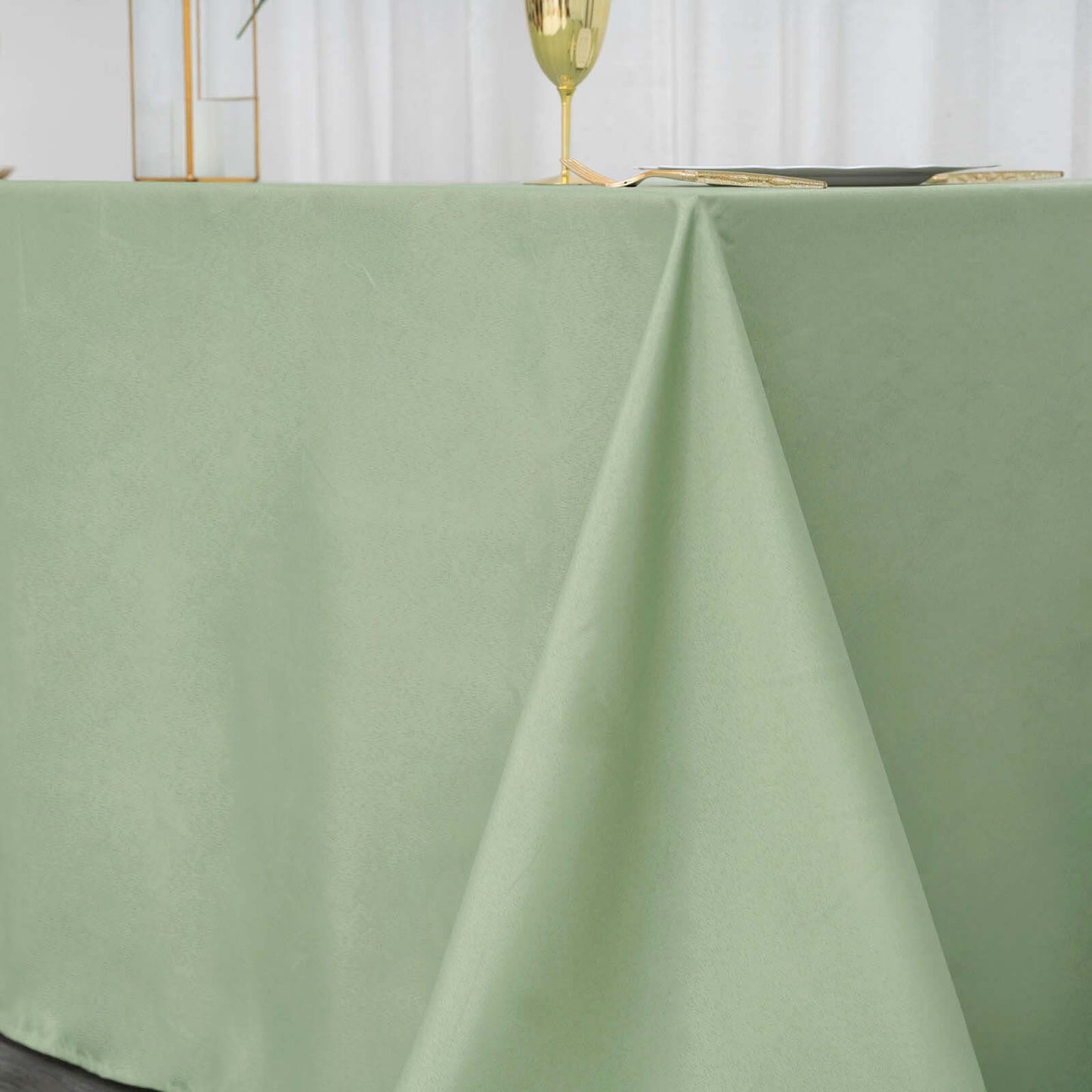 Polyester 90"x132" Rectangle Tablecloth Sage Green - Seamless Wrinkle-Resistant Table Cover