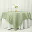 Taffeta 90"x90" Table Overlay Square Tablecloth Sage Green - Accordion Crinkle Table Cover