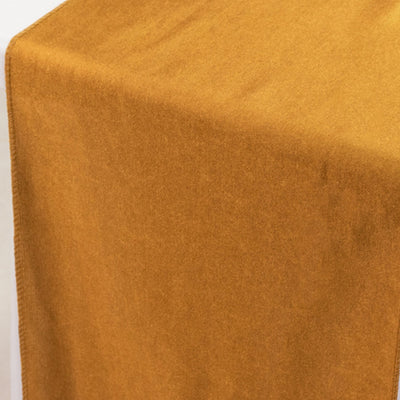 Scuba Polyester 12"x108" Table Runner Shimmer Gold - Wrinkle-Free Table Linen for Events and Banquets