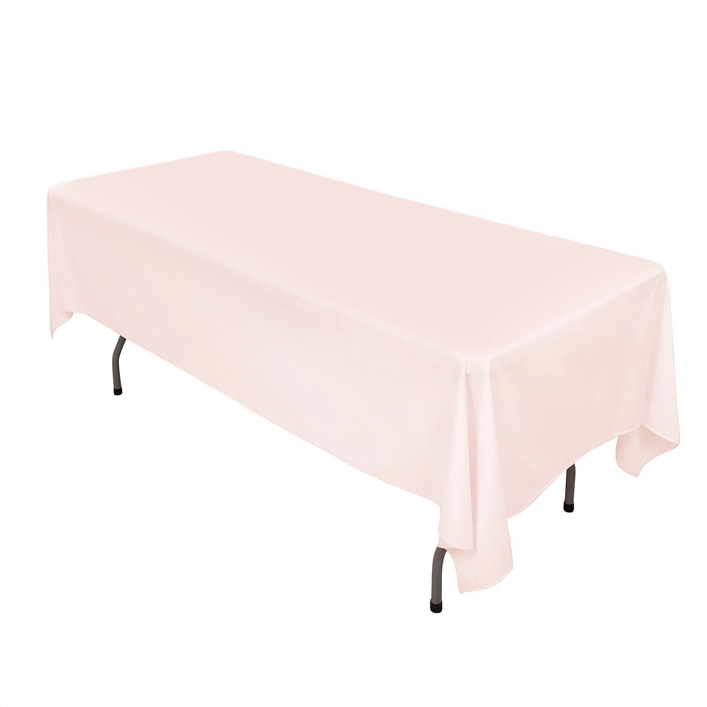 Scuba Rectangular 60"x102" Tablecloth Blush - Wrinkle Free & Stain Resistant Table Cover