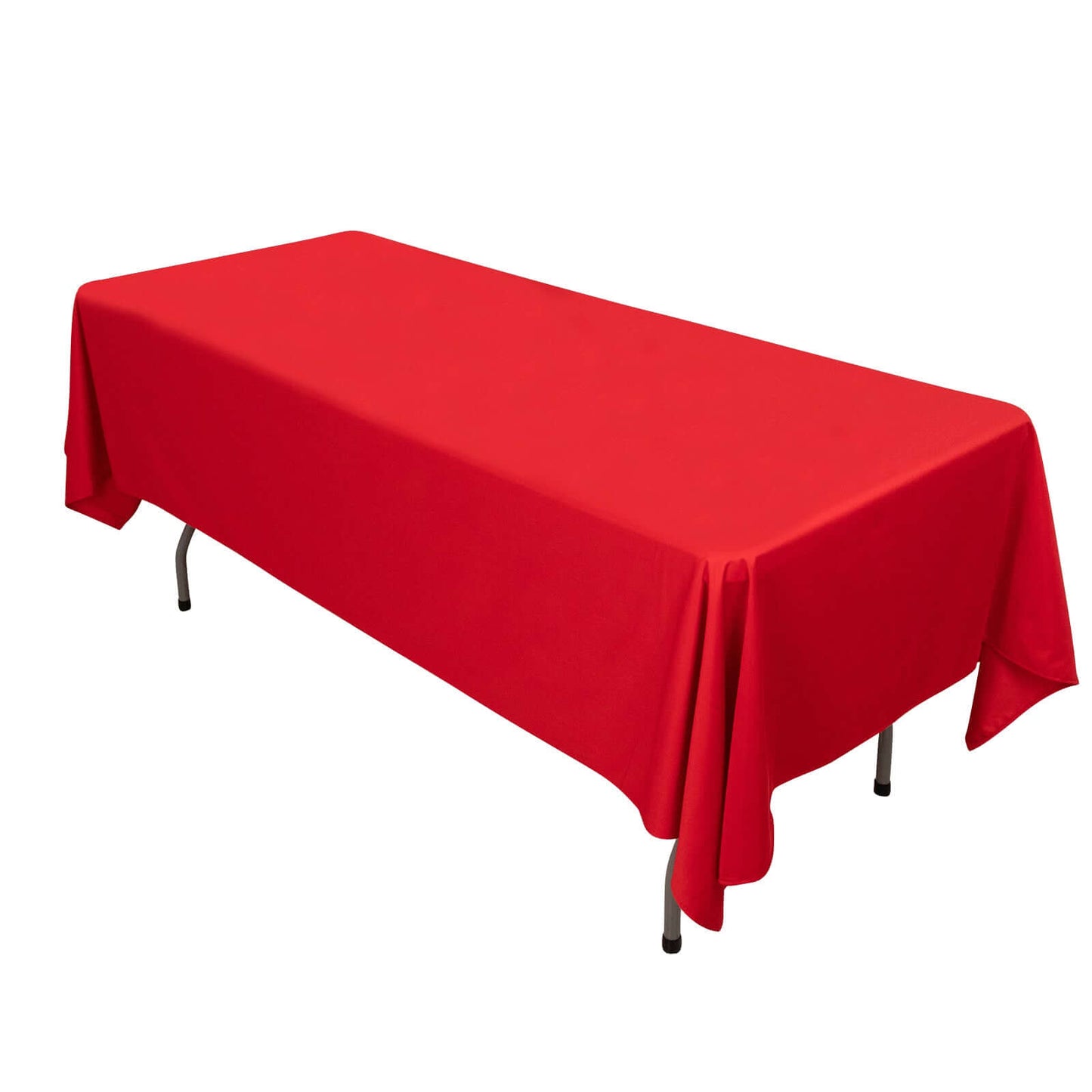 Scuba Rectangular 60"x102" Tablecloth Red - Wrinkle Free & Stain Resistant Table Cover