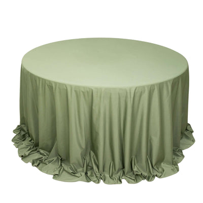 Scuba Round 132" Tablecloth Dusty Sage Green - Wrinkle Free & Stain Resistant Seamless Table Cover