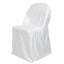 Scuba Stretch Folding Chair Cover White - Wrinkle Free & Durable Slipcover