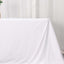 Scuba Rectangular 90"x132" Tablecloth White - Wrinkle Free, Stain Resistant & Seamless Table Cover for Weddings and Parties