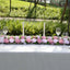 6 Pack Blush Dusty Rose Silk Flower Panel Table Runner, Artificial Floral Arrangements Wedding Table Centerpiece - 20"x8"
