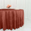 Premium Velvet 120" Round Tablecloth Terracotta (Rust) - Reusable Soft & Seamless Table Cover