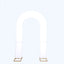 8ft White Spandex Fitted Open Arch Wedding Arch Cover, Double-Sided U-Shaped Backdrop Slipcover