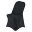 Premium Spandex Chair Cover with Foot Pockets for Folding Chairs Black - Stretch Fitted 220GSM Fabric - Linen Luxes