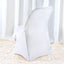 Premium Spandex Chair Cover with Foot Pockets for Folding Chairs White - Stretch Fitted 220GSM Fabric for Weddings & Gatherings - Linen Luxes