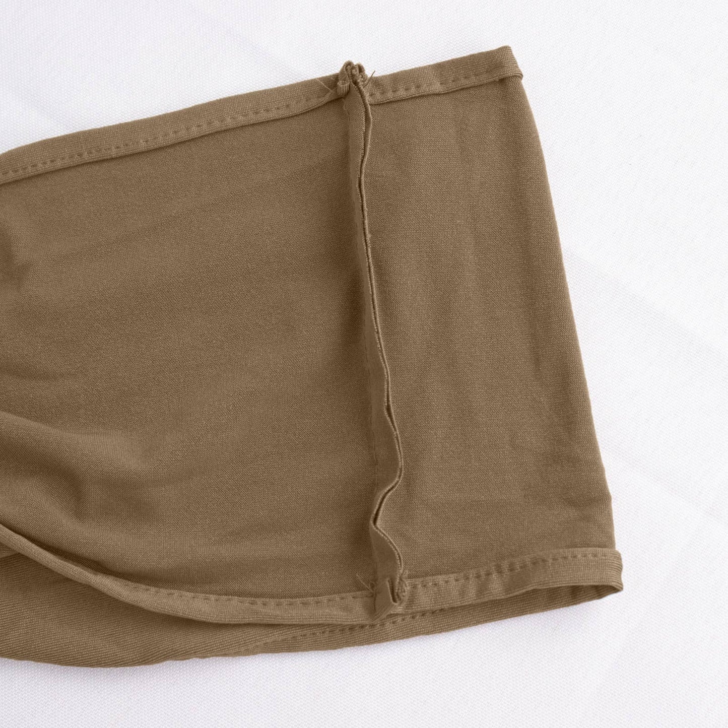 5 Pack Stretch Spandex Chair Sashes Taupe - Reusable Chair Bands with Silver Diamond Ring Slide Buckle 5"x14"