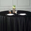 Premium Velvet 120" Round Tablecloth Black - Reusable Soft & Seamless Table Cover for Upscale Events - Linen Luxes