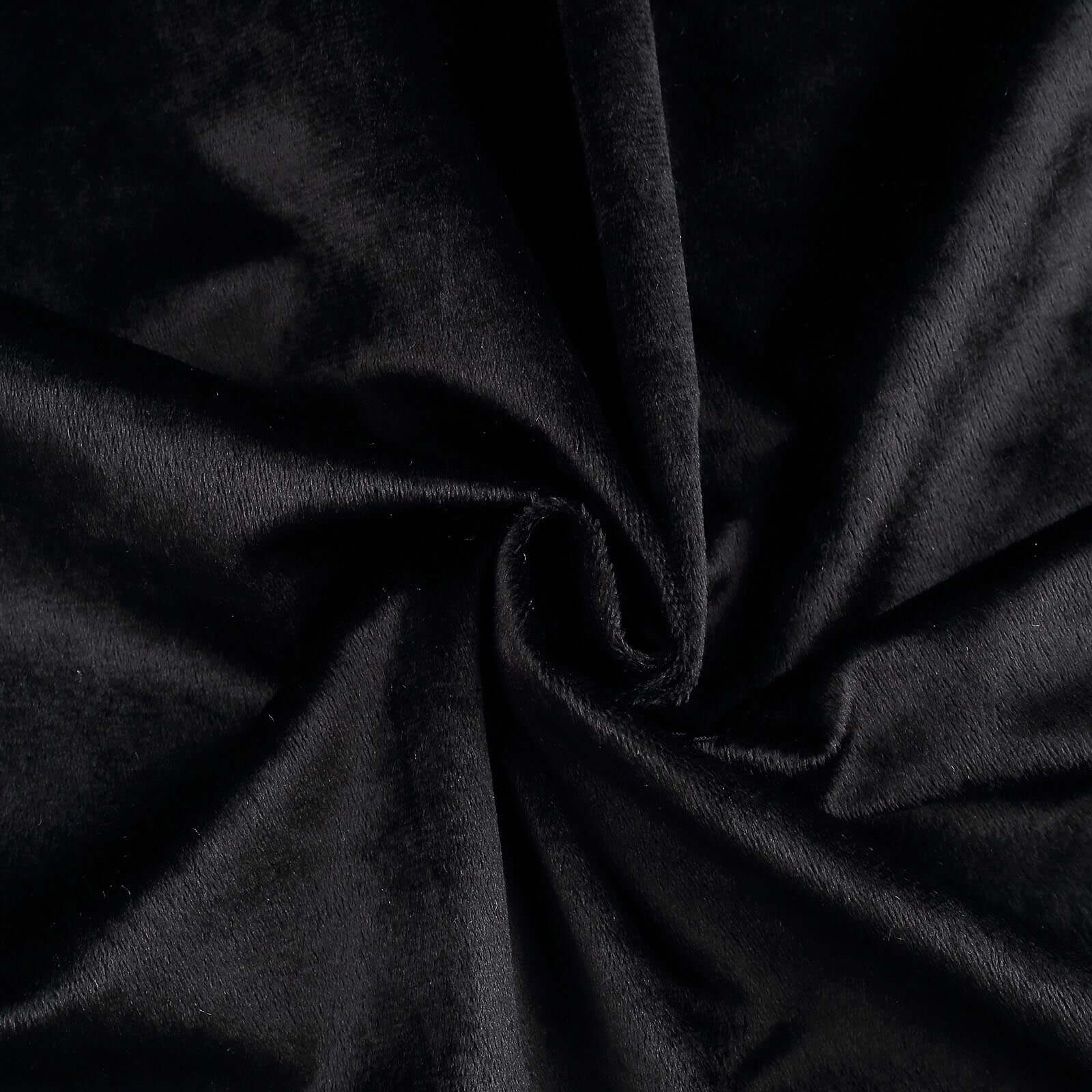 Premium Velvet 120" Round Tablecloth Black - Reusable Soft & Seamless Table Cover for Upscale Events - Linen Luxes