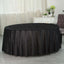 Premium Velvet 120" Round Tablecloth Black - Reusable Soft & Seamless Table Cover for Upscale Events - Linen Luxes