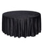 Premium Velvet 120" Round Tablecloth Black - Reusable Soft & Seamless Table Cover for Upscale Events - Linen Luxes