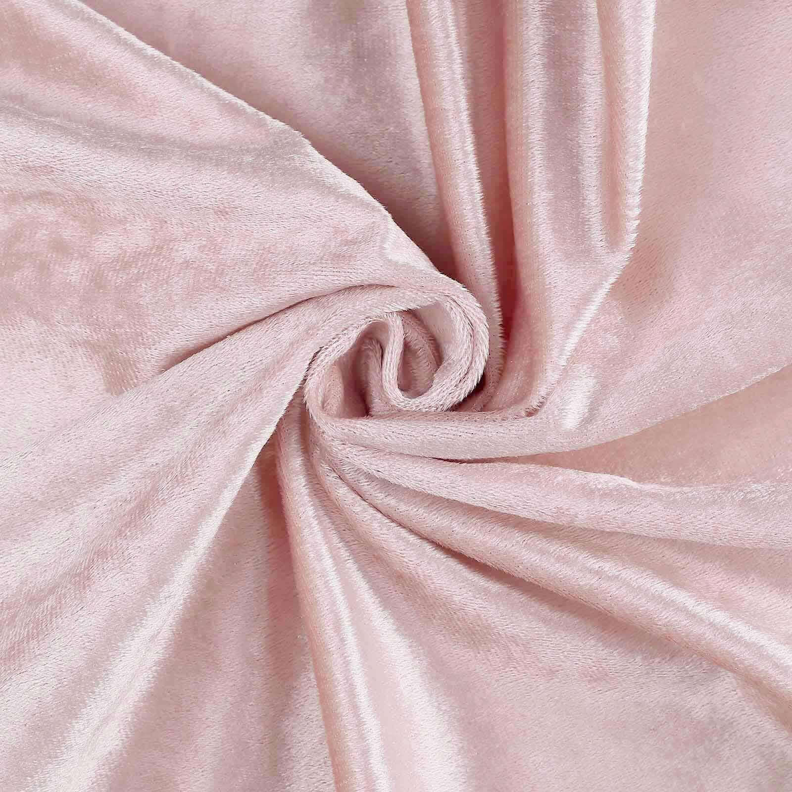 Premium Velvet 120" Round Tablecloth Blush - Reusable Soft & Seamless Table Cover - Linen Luxes