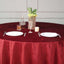 Premium Velvet 120" Round Tablecloth Burgundy - Reusable Soft & Seamless Table Cover - Linen Luxes