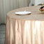 Premium Velvet 120" Round Tablecloth Champagne - Reusable Soft & Seamless Table Cover - Linen Luxes