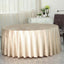Premium Velvet 120" Round Tablecloth Champagne - Reusable Soft & Seamless Table Cover - Linen Luxes