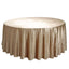 Premium Velvet 120" Round Tablecloth Champagne - Reusable Soft & Seamless Table Cover - Linen Luxes