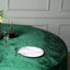 Premium Velvet 120" Round Tablecloth Hunter Emerald Green - Reusable Soft & Seamless Table Cover - Linen Luxes