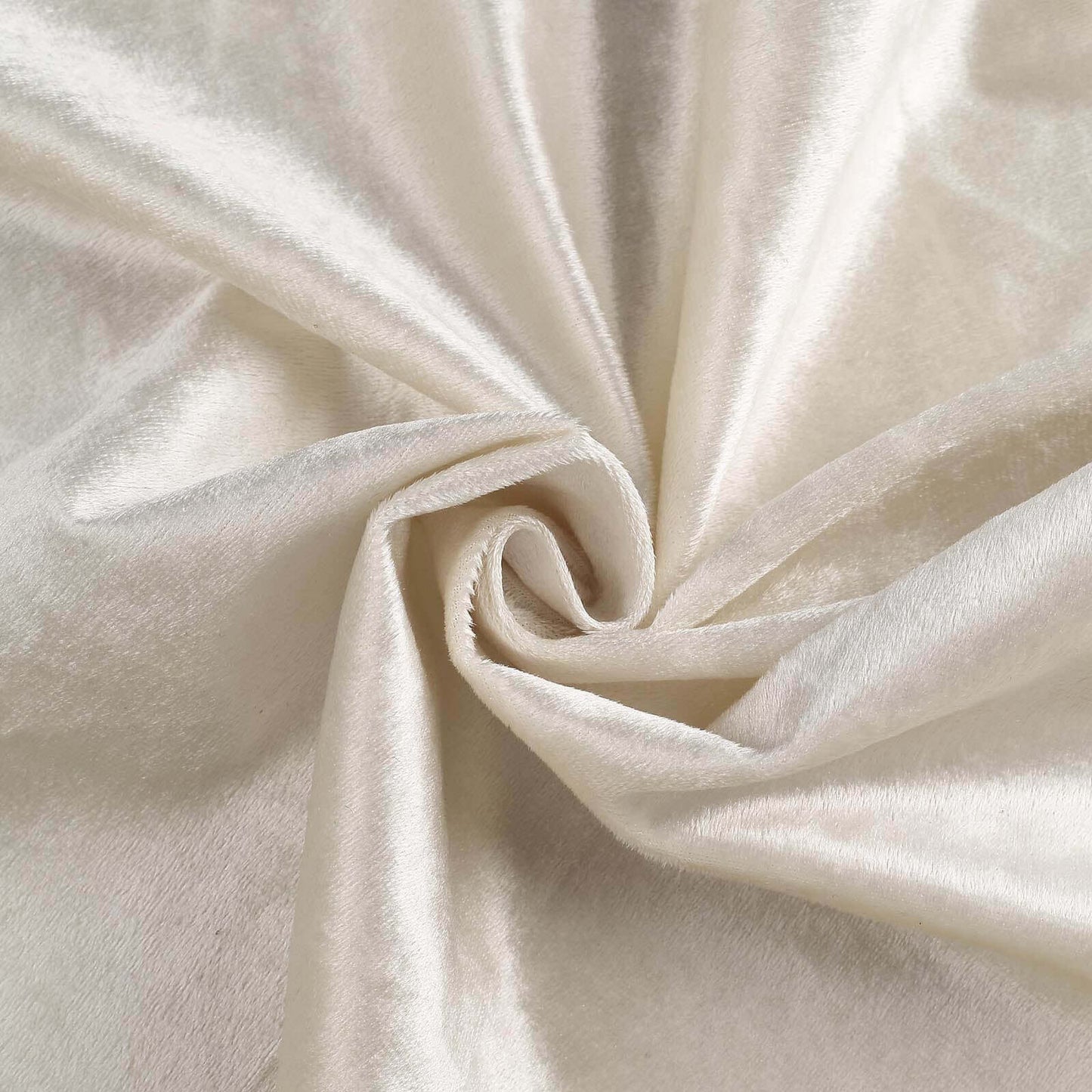 Premium Velvet 120" Round Tablecloth Ivory - Reusable Soft & Seamless Table Cover - Linen Luxes