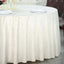 Premium Velvet 120" Round Tablecloth Ivory - Reusable Soft & Seamless Table Cover - Linen Luxes