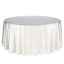 Premium Velvet 120" Round Tablecloth Ivory - Reusable Soft & Seamless Table Cover - Linen Luxes