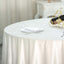 Premium Velvet 120" Round Tablecloth Ivory - Reusable Soft & Seamless Table Cover - Linen Luxes