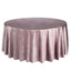 Premium Velvet 120" Round Tablecloth Mauve - Reusable Soft & Seamless Table Cover - Linen Luxes