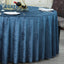Premium Velvet 120" Round Tablecloth Navy Blue - Reusable Soft & Seamless Table Cover - Linen Luxes