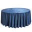 Premium Velvet 120" Round Tablecloth Navy Blue - Reusable Soft & Seamless Table Cover - Linen Luxes