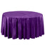 Premium Velvet 120" Round Tablecloth Purple - Reusable Soft & Seamless Table Cover