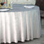 Premium Velvet 120" Round Tablecloth Silver - Reusable Soft & Seamless Table Cover - Linen Luxes