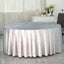 Premium Velvet 120" Round Tablecloth Silver - Reusable Soft & Seamless Table Cover - Linen Luxes