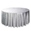Premium Velvet 120" Round Tablecloth Silver - Reusable Soft & Seamless Table Cover - Linen Luxes