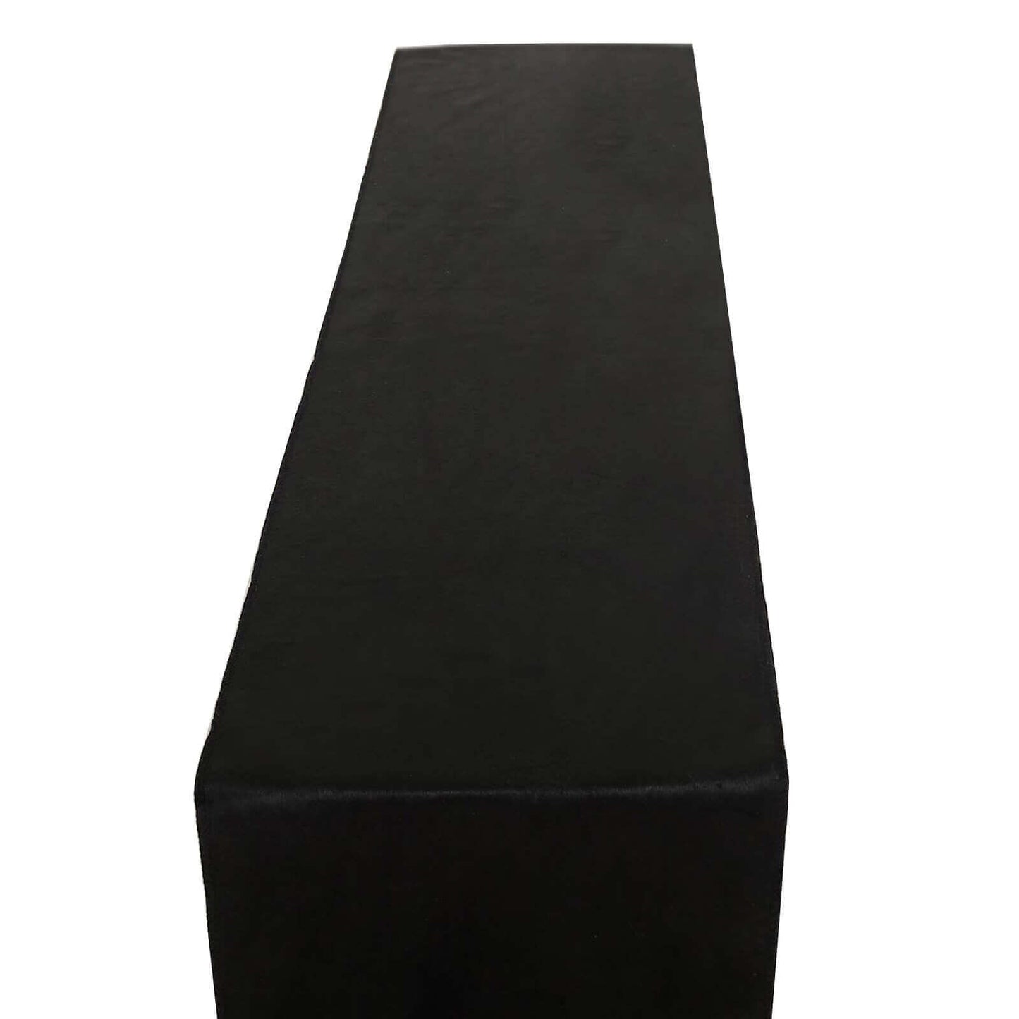 Premium Velvet 12"x108" Table Runner Black - Sheen Finish Reusable Table Decor - Linen Luxes