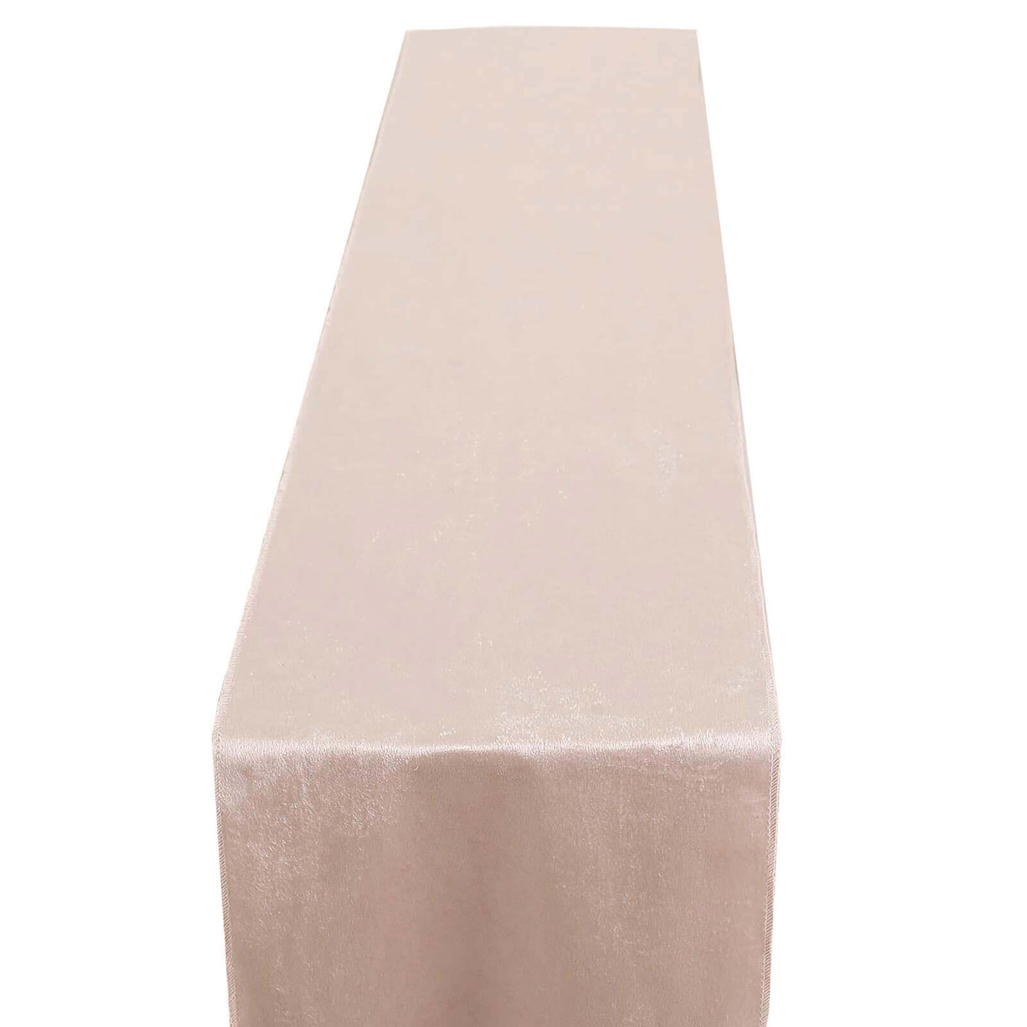 Premium Velvet 12"x108" Table Runner Blush - Sheen Finish Reusable Table Decor - Linen Luxes