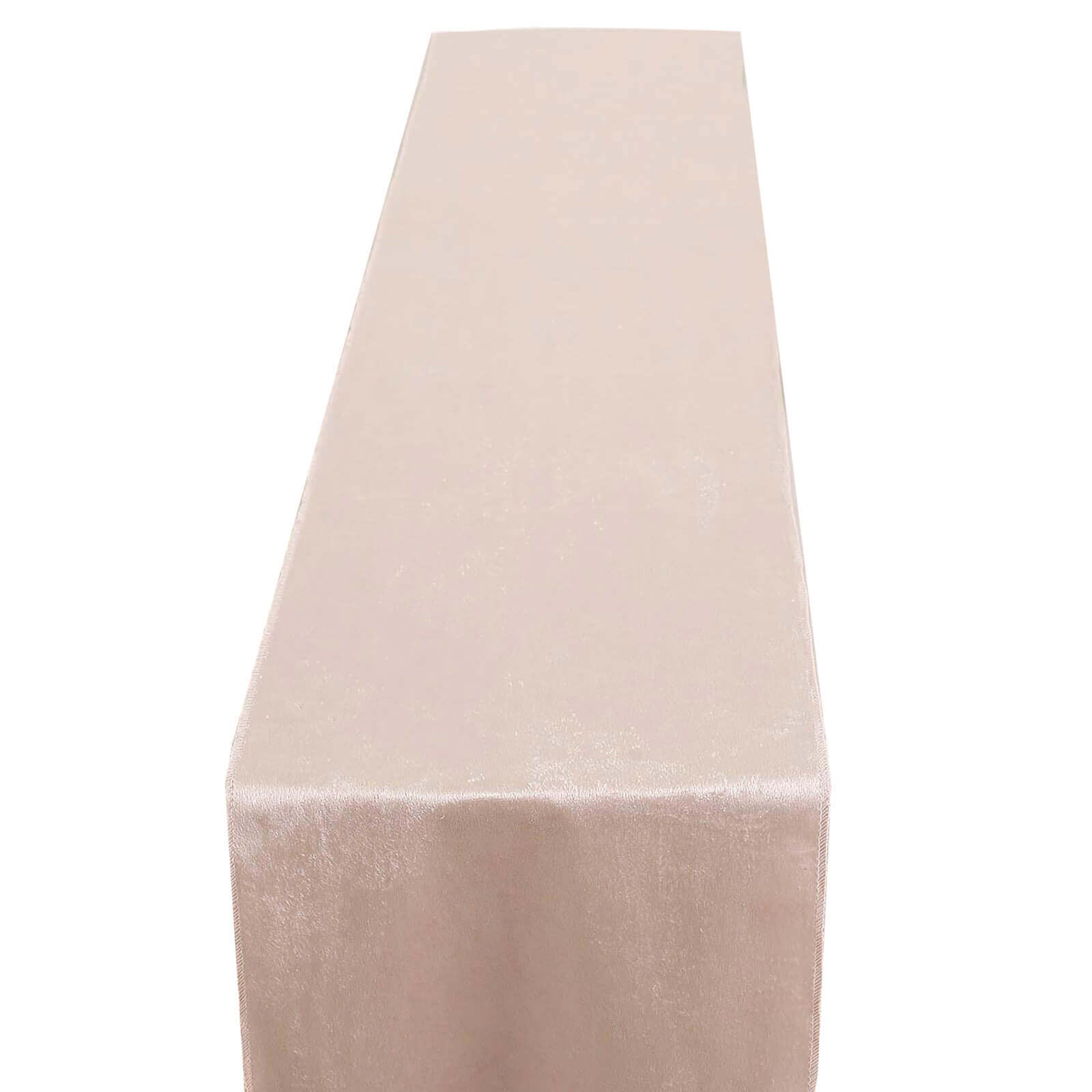 Premium Velvet 12"x108" Table Runner Blush - Sheen Finish Reusable Table Decor - Linen Luxes