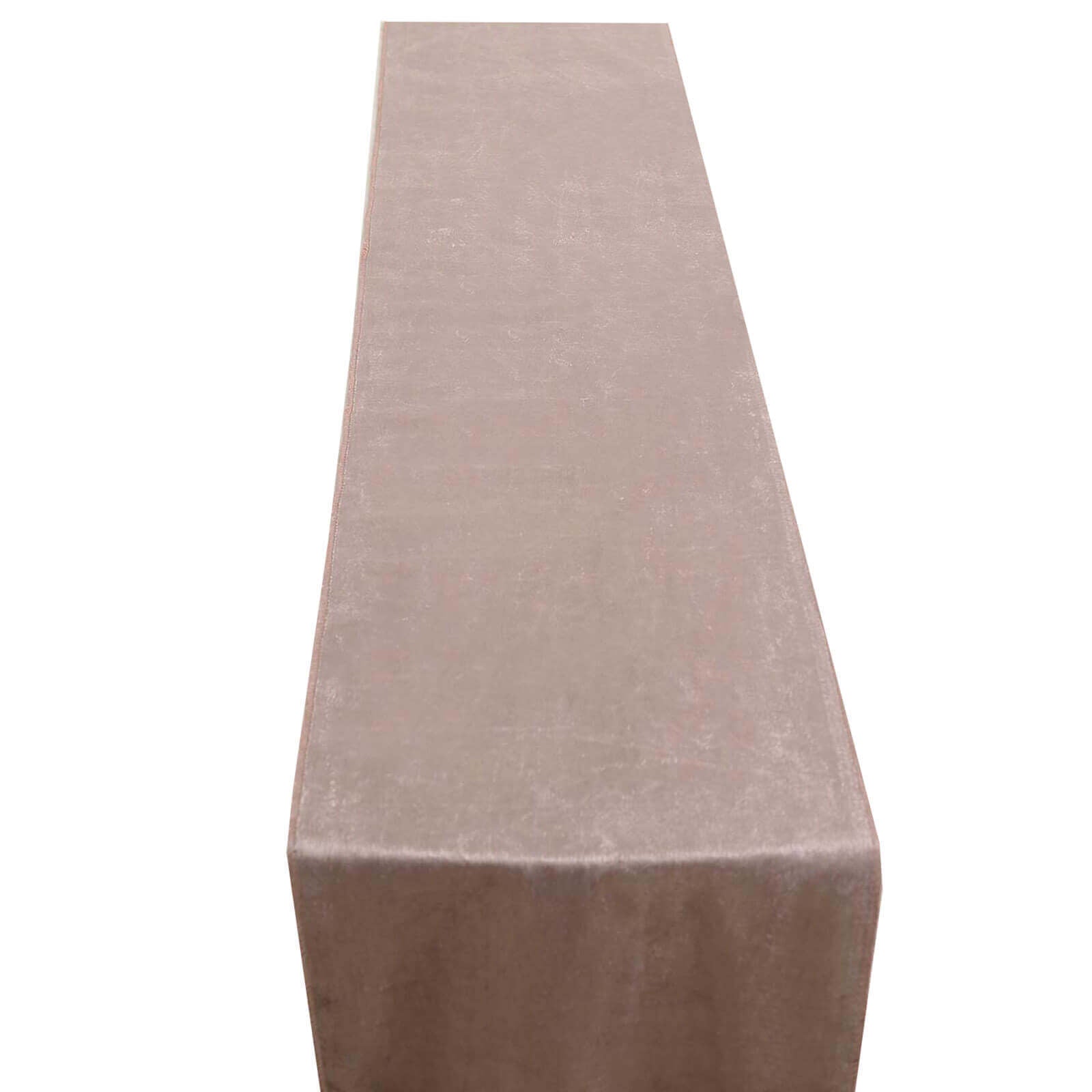 Premium Velvet 12"x108" Table Runner Mauve - Sheen Finish Reusable Table Decor - Linen Luxes