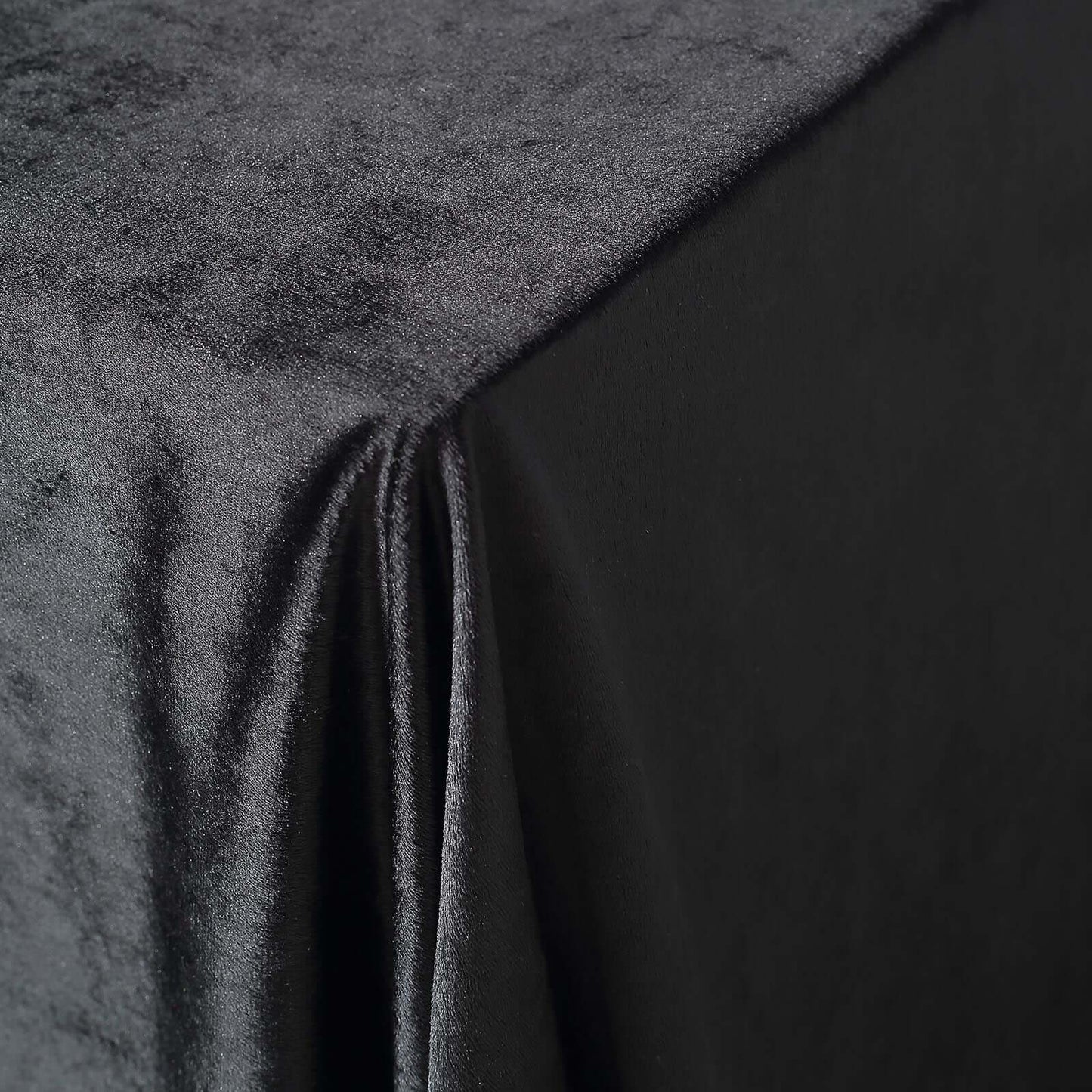 Premium Velvet 60"x102" Rectangle Tablecloth Black - Reusable & Soft Table Cover for Stylish Events - Linen Luxes