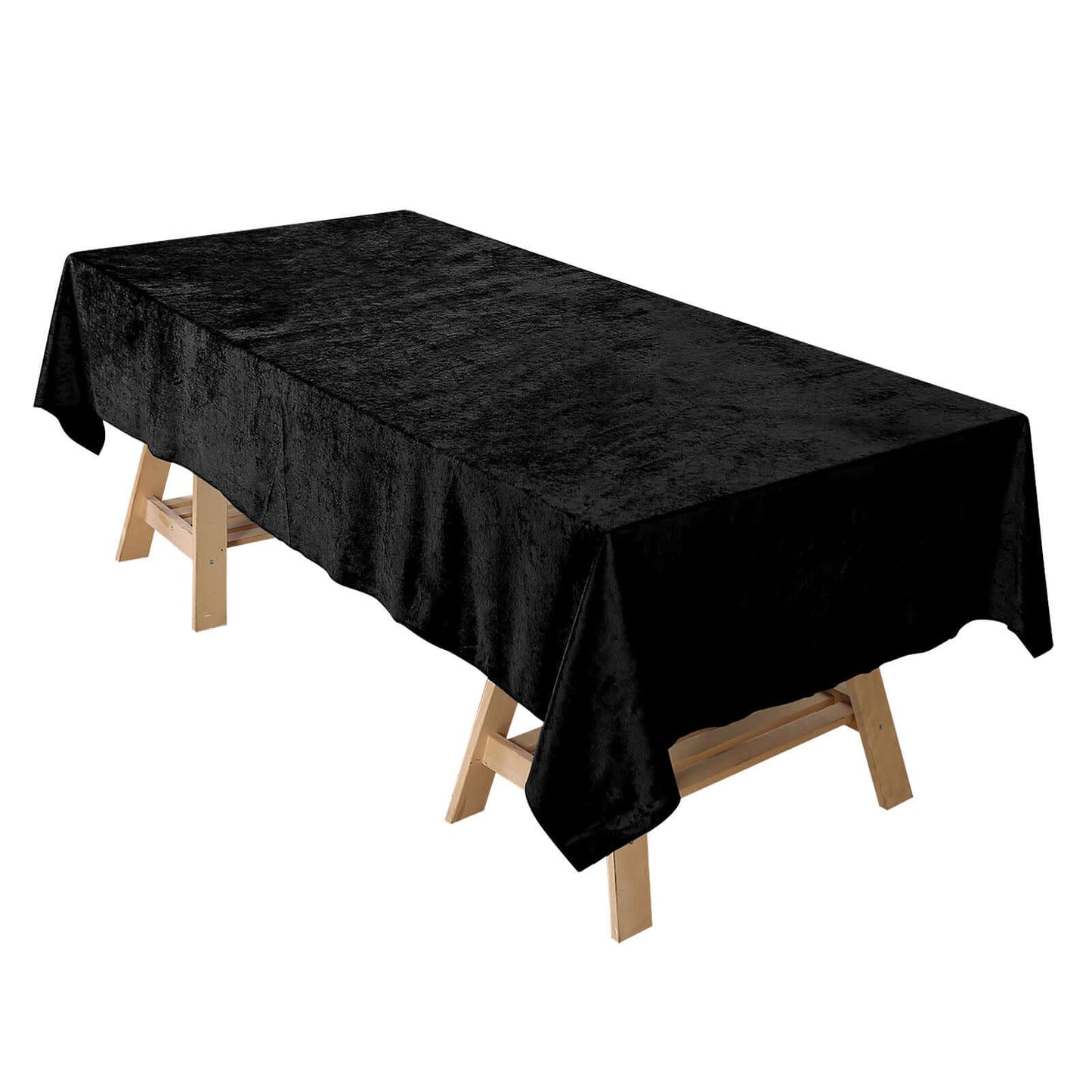 Premium Velvet 60"x102" Rectangle Tablecloth Black - Reusable & Soft Table Cover for Stylish Events - Linen Luxes
