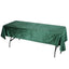 Premium Velvet 60"x102" Rectangle Tablecloth Hunter Emerald Green - Reusable & Soft Table Cover - Linen Luxes