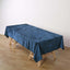 Premium Velvet 60"x102" Rectangle Tablecloth Navy Blue - Reusable & Soft Table Cover - Linen Luxes